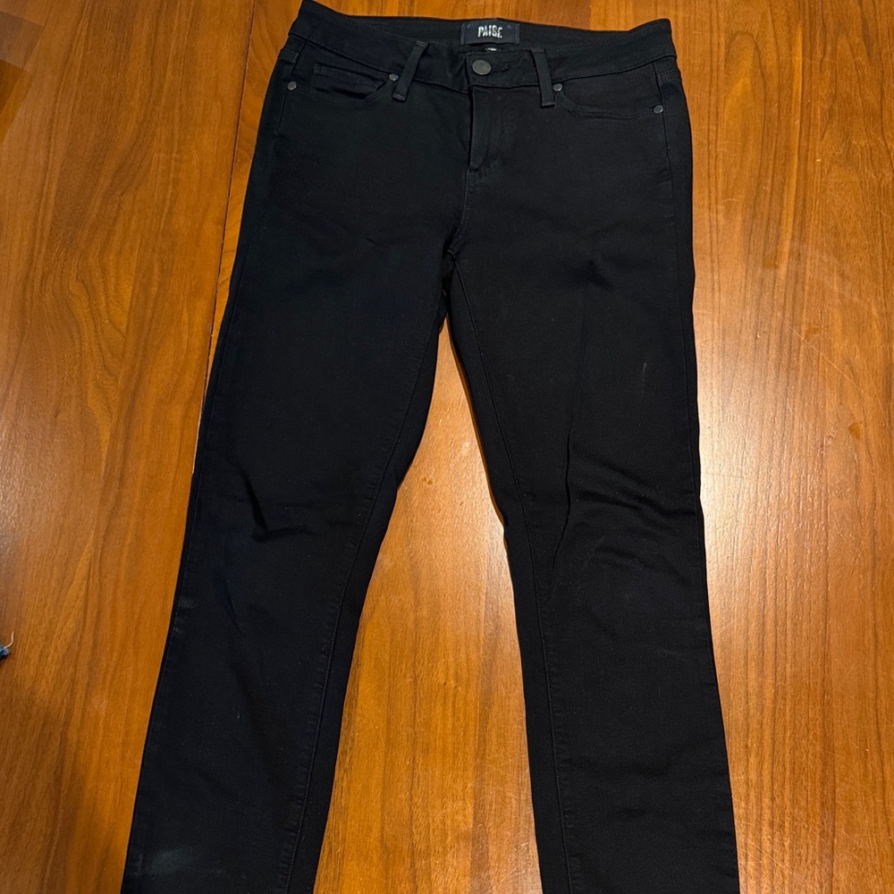 PAIGE Women's Classic Black Skinny Jeans